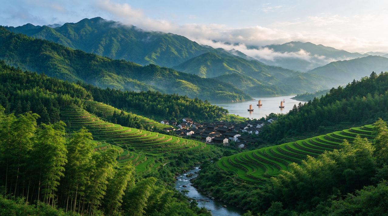 丽水，土地面积17298平方公里，占浙江陆域面积的近六分之一，比杭州的16596
