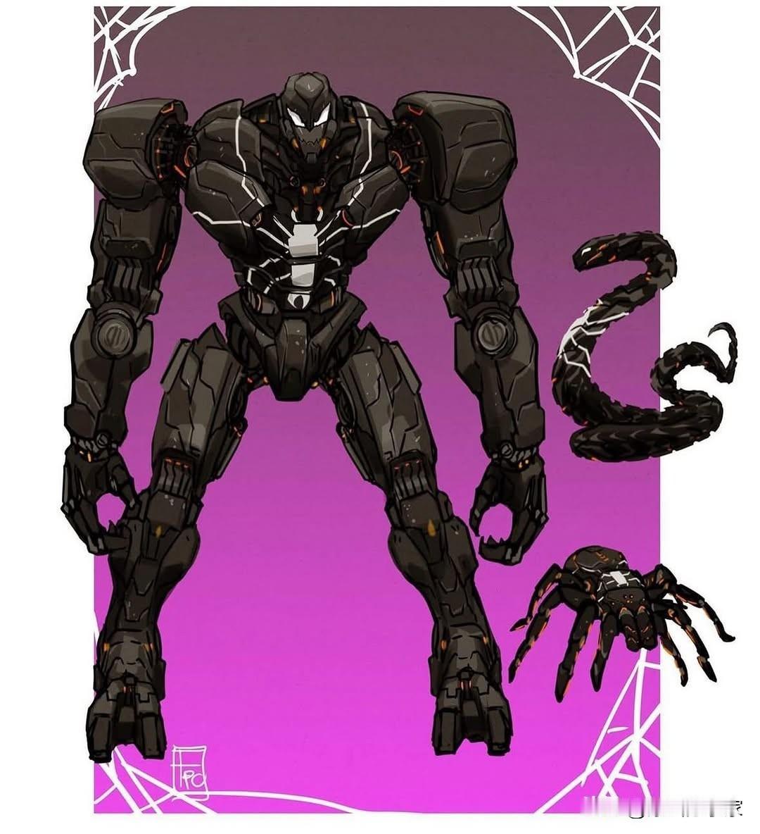 毒液x变形金刚画师frederic动漫原画分享家二次元插画卡通插画