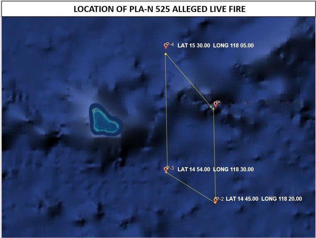 中国海军525“马鞍山”号导弹护卫舰将在黄岩岛进行实弹射击演练，另外现在南海已经