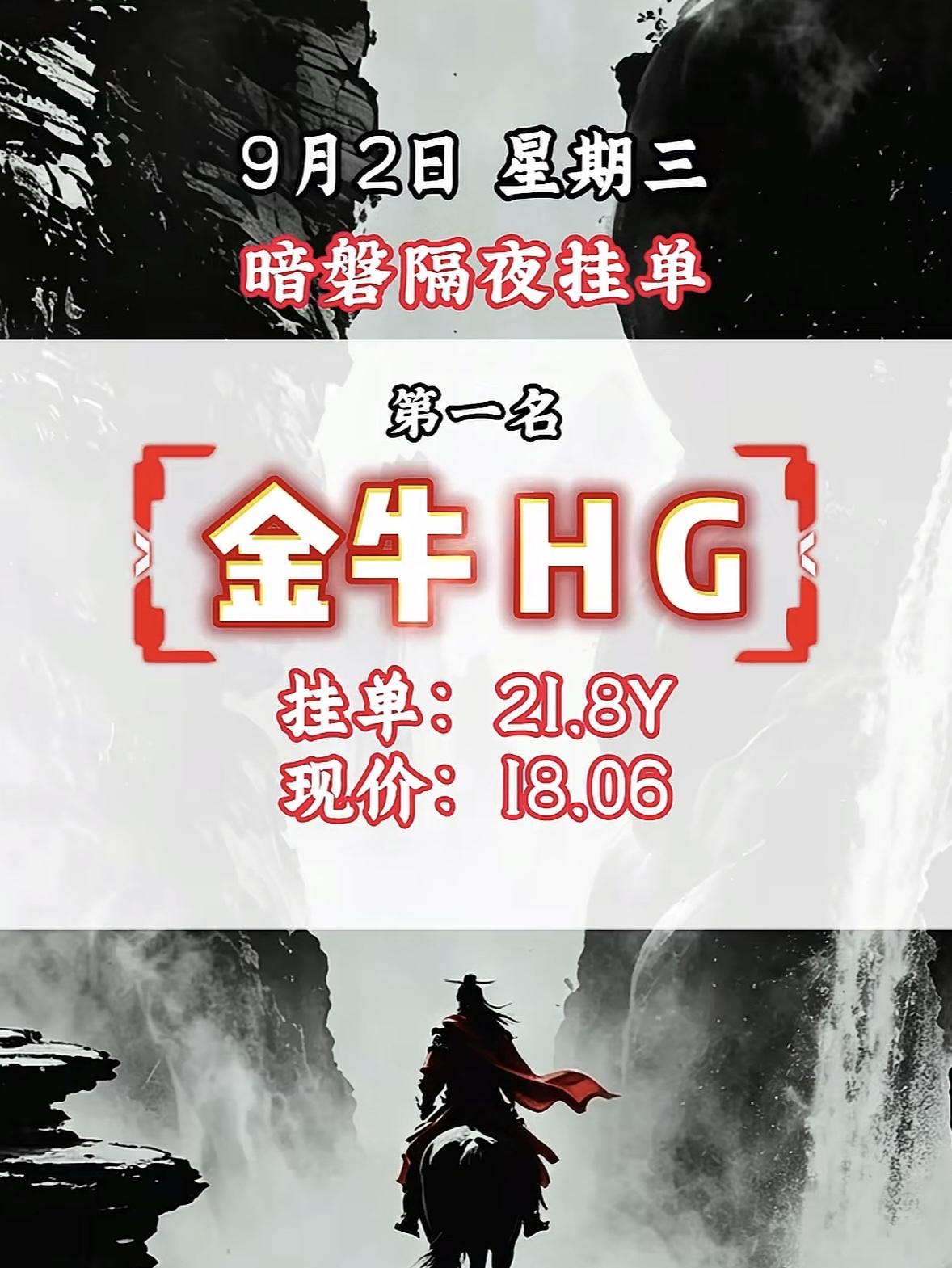 9月2日周三暗盘隔夜挂单排行榜出炉9月2日周三暗盘隔夜挂单排行榜刚出炉，不少