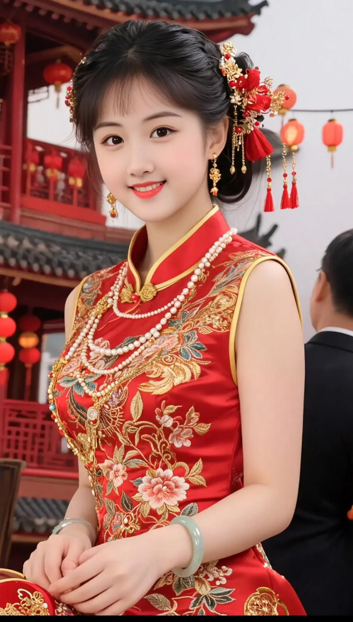 AI古风新娘高清写真 ai创作 温柔甜系女孩穿搭 今日份清纯风穿搭 清新自然搭配