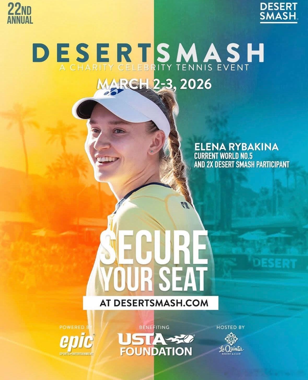 莱巴金娜3月开始的印第安维尔斯1000赛的通告很多哦，除了要和弗里茨搭档打混双表