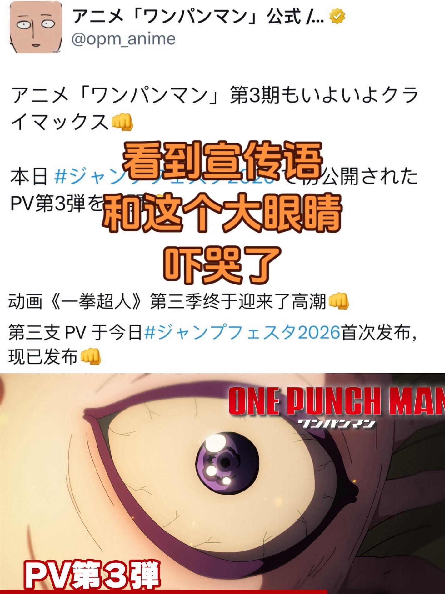 《一拳超人》第三季动画即将完结。打大蛇不知道会用单行本的漫画还是旧版...