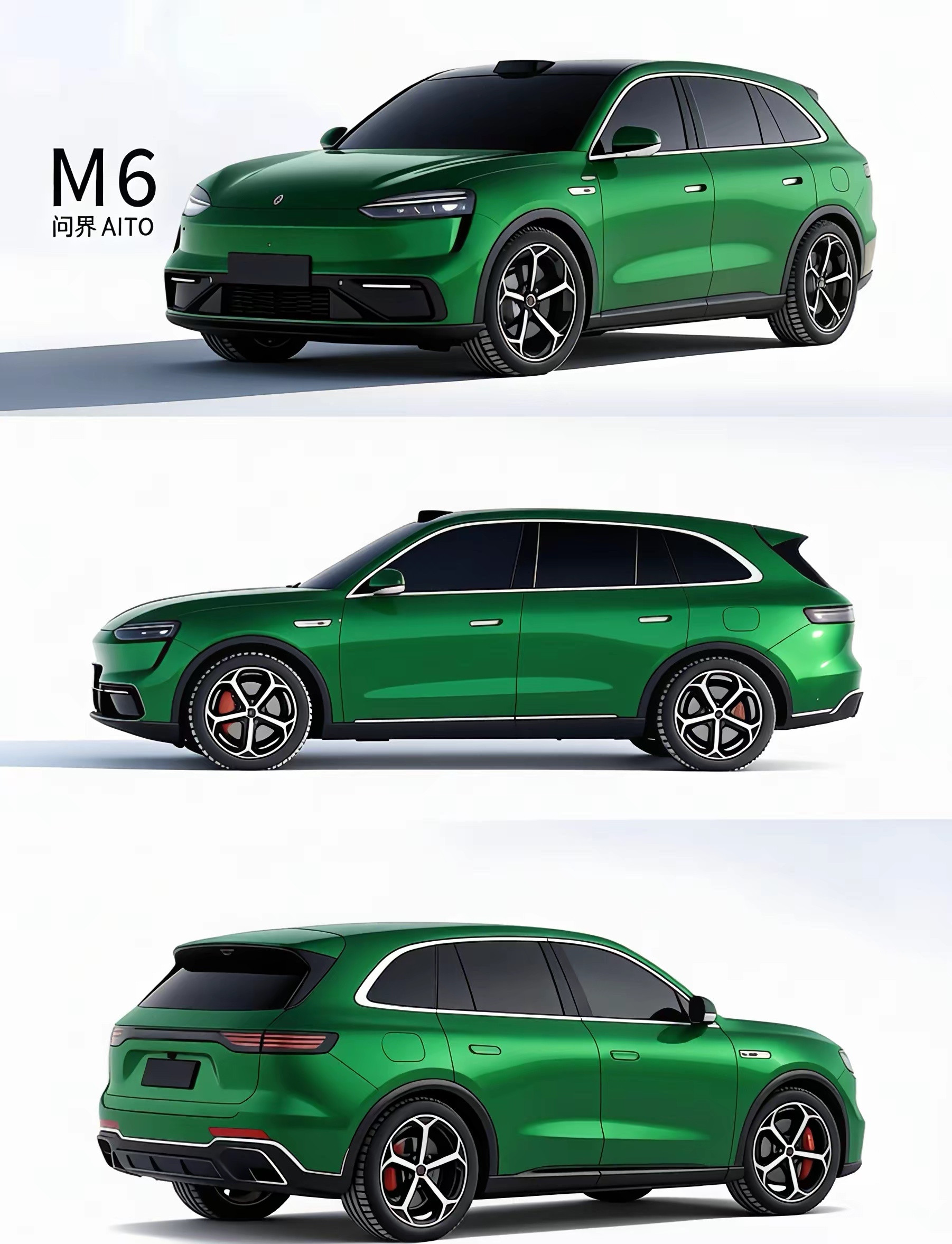 赞了一天的图，问界M6最喜欢哪个配色？（渲染图网友配色）