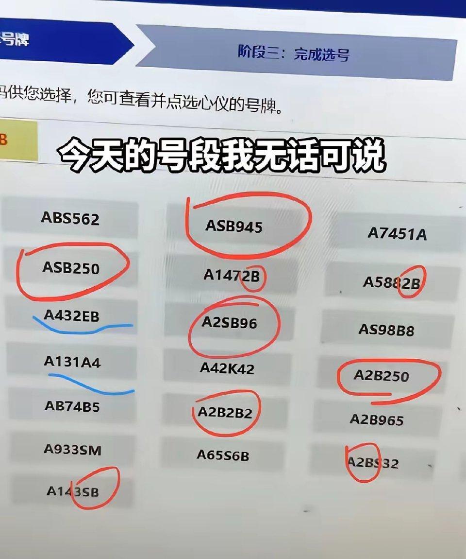 就这个车牌号段啊，真的是捅了马蜂窝了，根本没法选！
