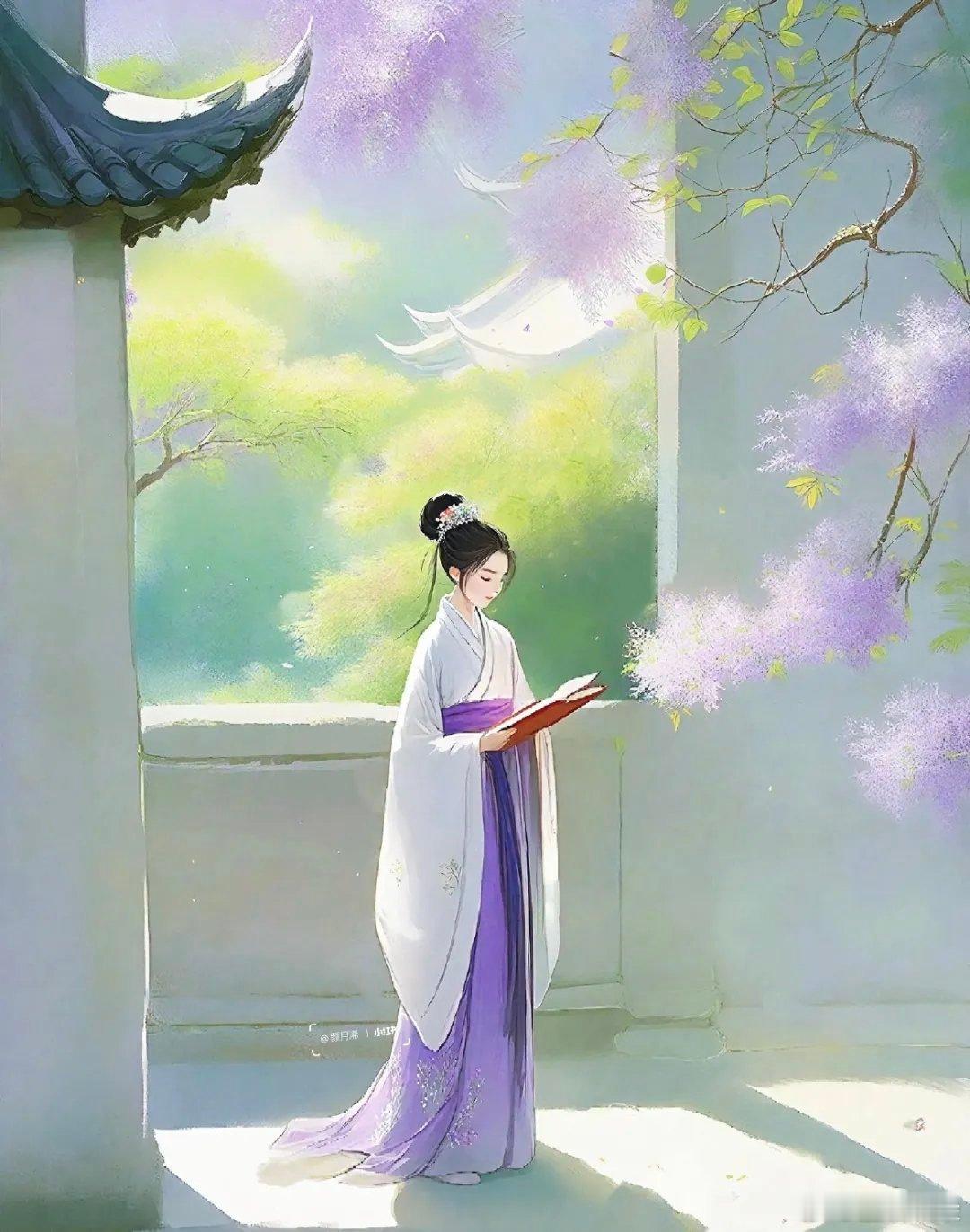 古风插画唯美境意背景图壁纸​​​