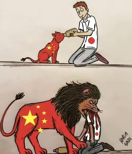 日本画手真不要脸，竟然画个歪曲事实的漫画来恶心咱们。怪不得央媒记者“玉渊谭天”要