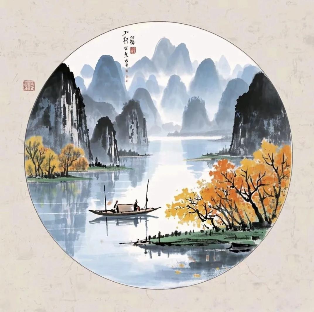 这些国画作品，还是很养眼的，用来装饰家里是不是也特别好。虽然不属于传统国画作品
