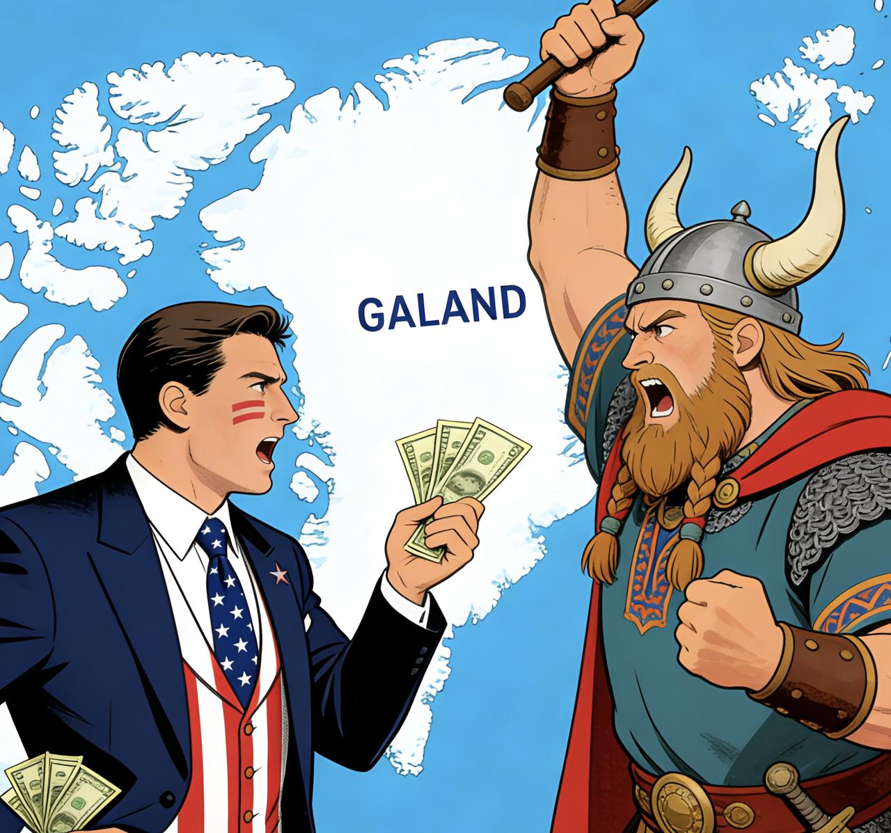 丹麦首相声言美国无权吞并格陵兰岛，这番说辞简直是跳梁小丑般的滑稽表演，滑天下之大