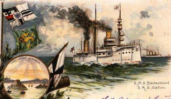 1897年11月，德国强占胶州湾，德国海军将领棣德利，率720名德军在