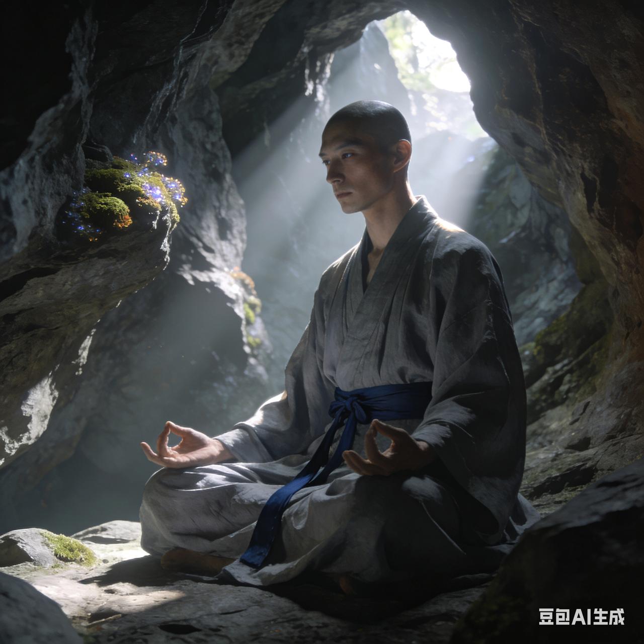 北宋时，终南山有位炼气师，常年于石洞中静坐修行。起初每日一餐，而后渐次递减：