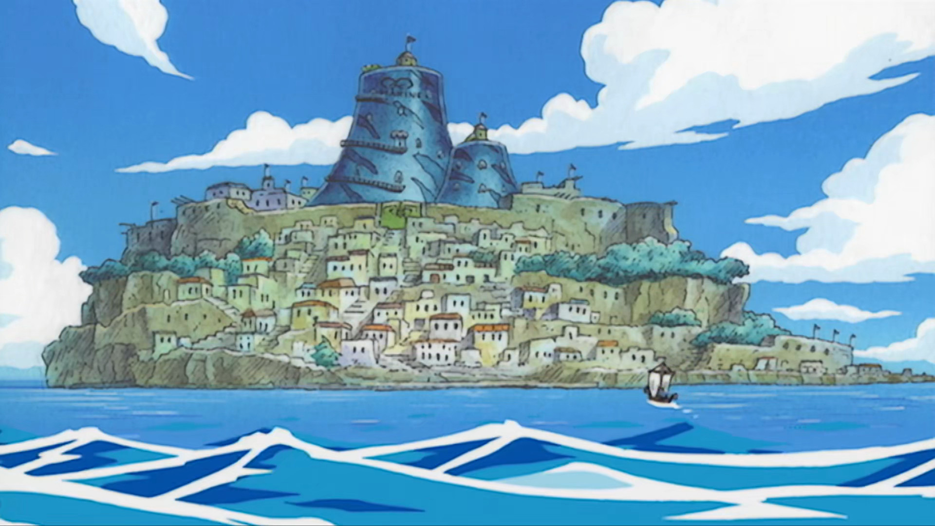 海贼王重制版“谢尔兹镇”的画面对比海贼王海贼王重制版