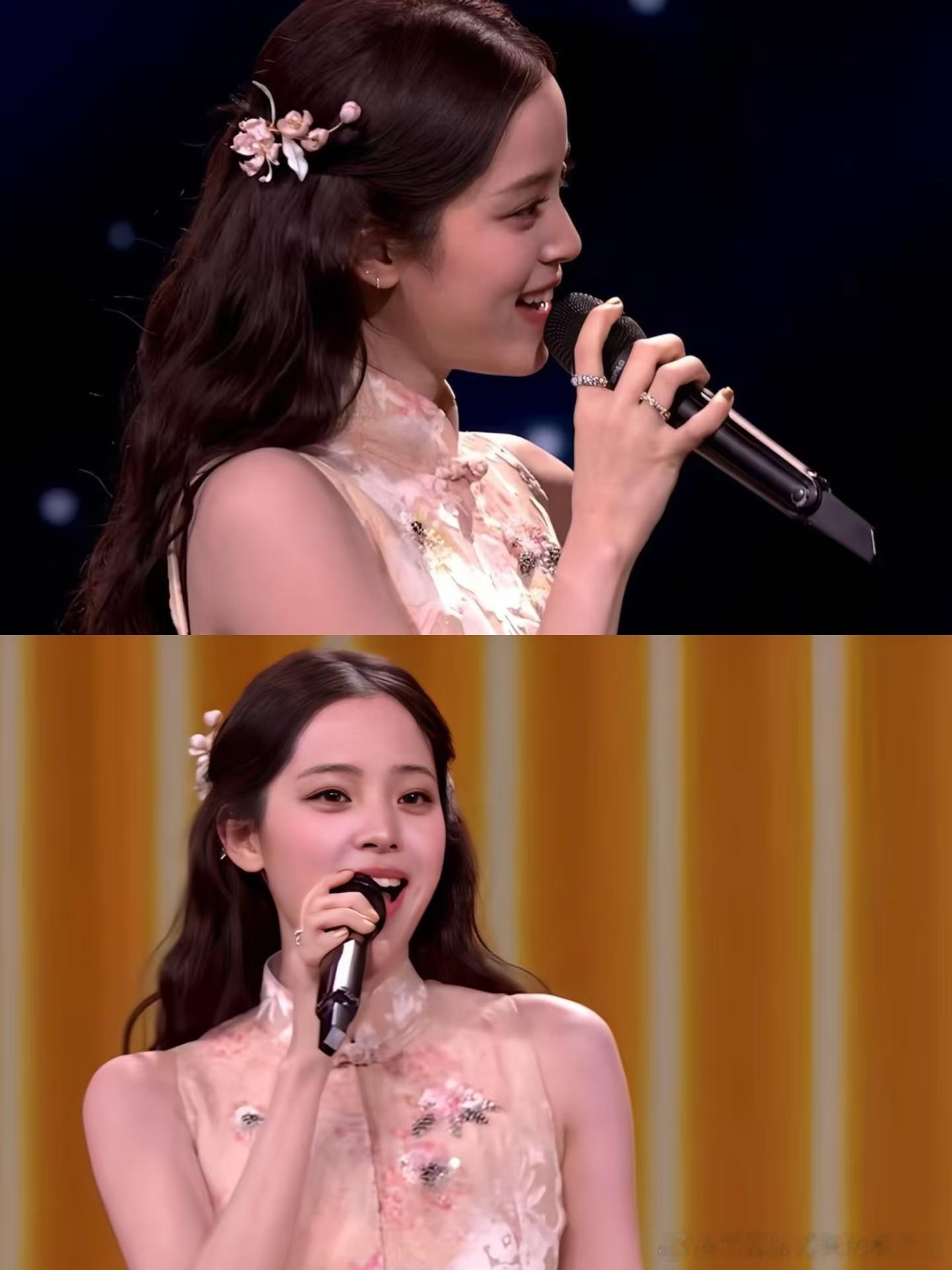 欧阳娜娜是怕被人说炫富吗？下午节目里戴了43万的Tiffany耳环，但是春晚舞