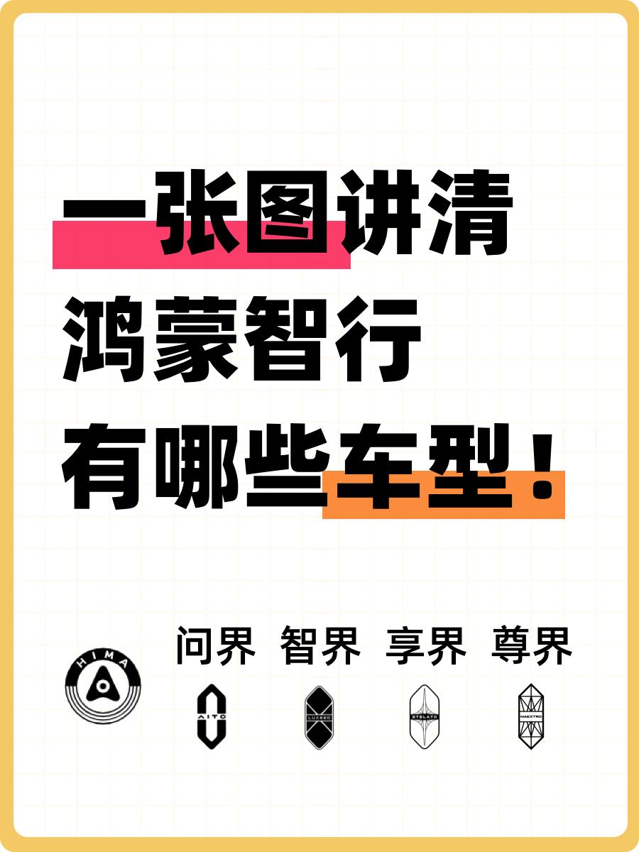 一张图讲清鸿蒙智行有哪些车型！