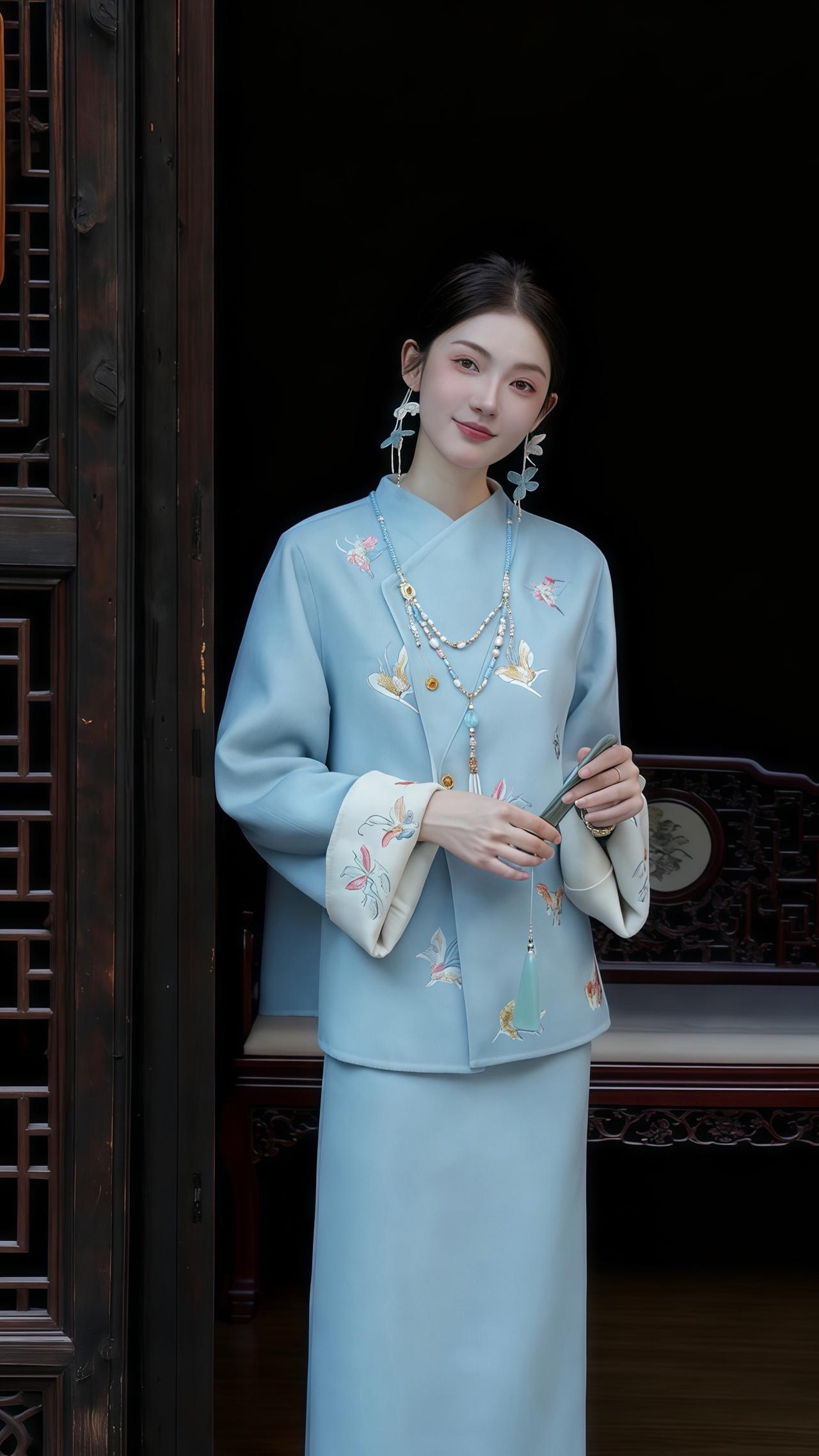 东方美中式美学服饰古典美优雅女人传统服饰