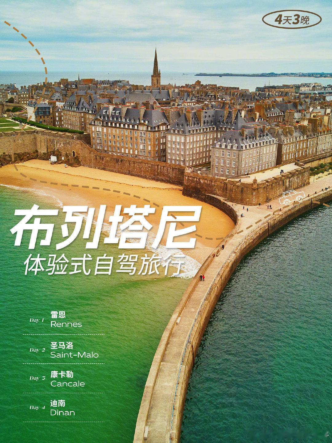 【这里是法国】布列塔尼｜体验式自驾路线🚗总行程：119公里🗓️时间：4天3晚