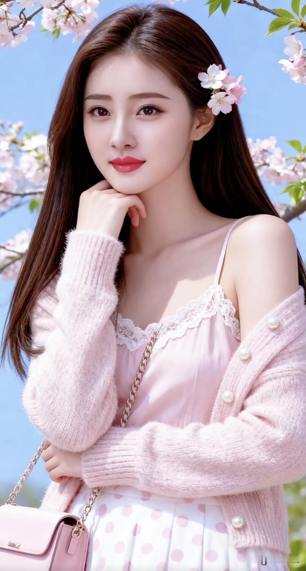 粉衣美人倚花枝，春日芳菲满眼诗。美丽的玫瑰花分享分享一张你拍的好看的风景照分