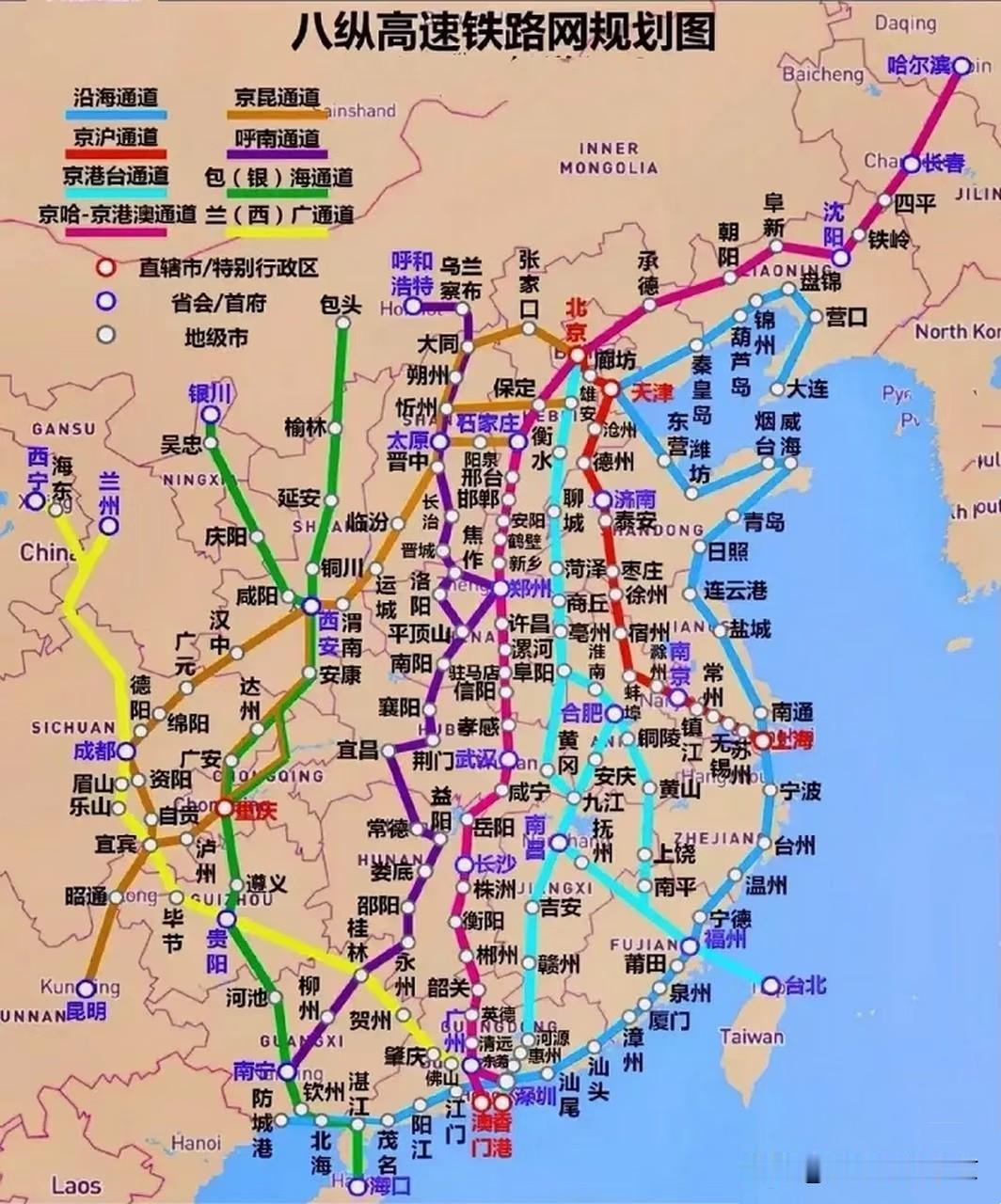 全国高铁规划图C9309次（复兴号）智能动车组于25年12月26号在延