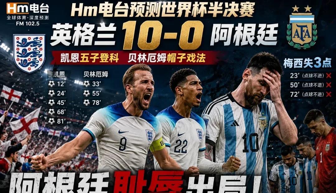 梅西必须赢下凯恩，阿根廷必须赢下英格兰——这不是选择题，这是判决书！不是