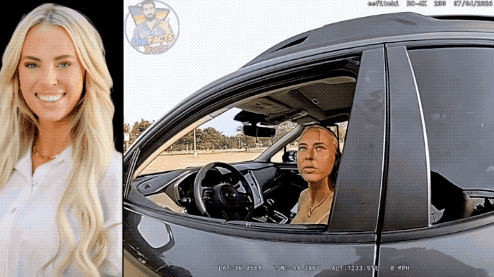 美国绝色辣妈酒后超速驾驶：车上还有孩子，面对警察精神恍惚！近日美国阿肯色大学警察