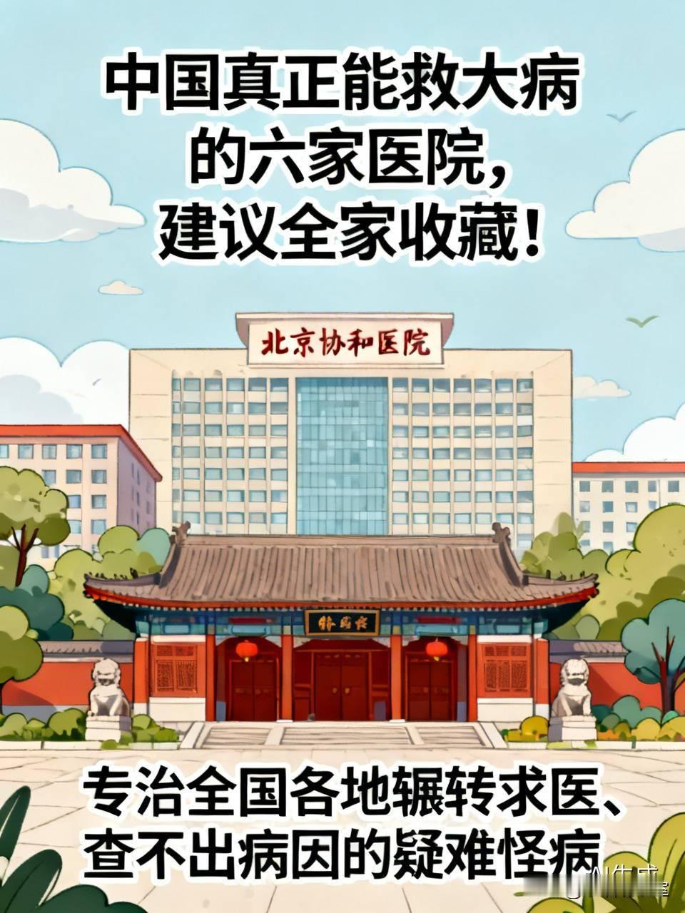 中国真正能救大病的六家医院，建议全家收藏！人这一辈子，最怕遇上大病重病。很