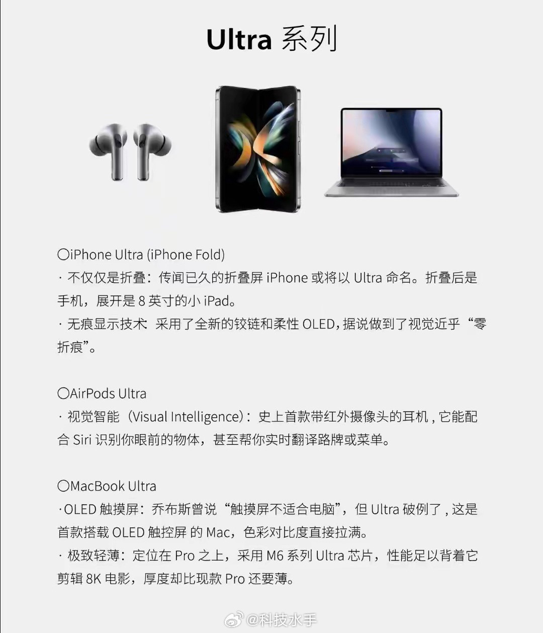 根据最新爆料，Ultra不再局限于AppleWatch，而是直接扩展到了全生态