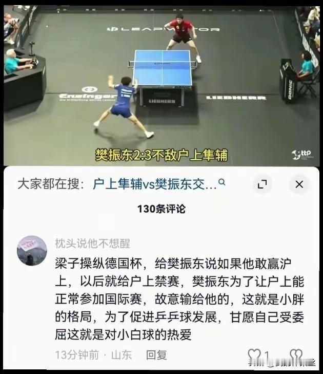 什么是饭圈？一大早刷到了图一，笑死了！原来樊振东输球，是梁子下令不让他赢的，