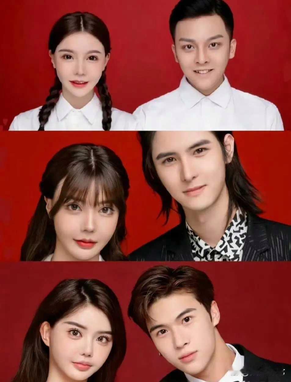 韩安冉的四次结婚证件照，张张都长得不一样，他是怎么做到的呢？​​​