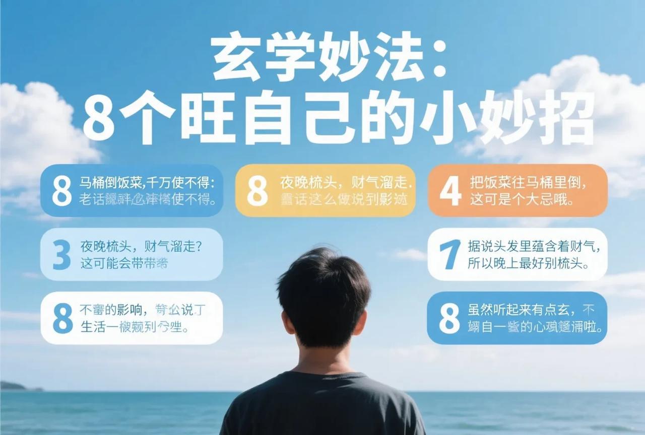 玄学妙法：8个旺自己的小妙招！在生活里，总有些奇妙的“玄学”说法，或许能给我