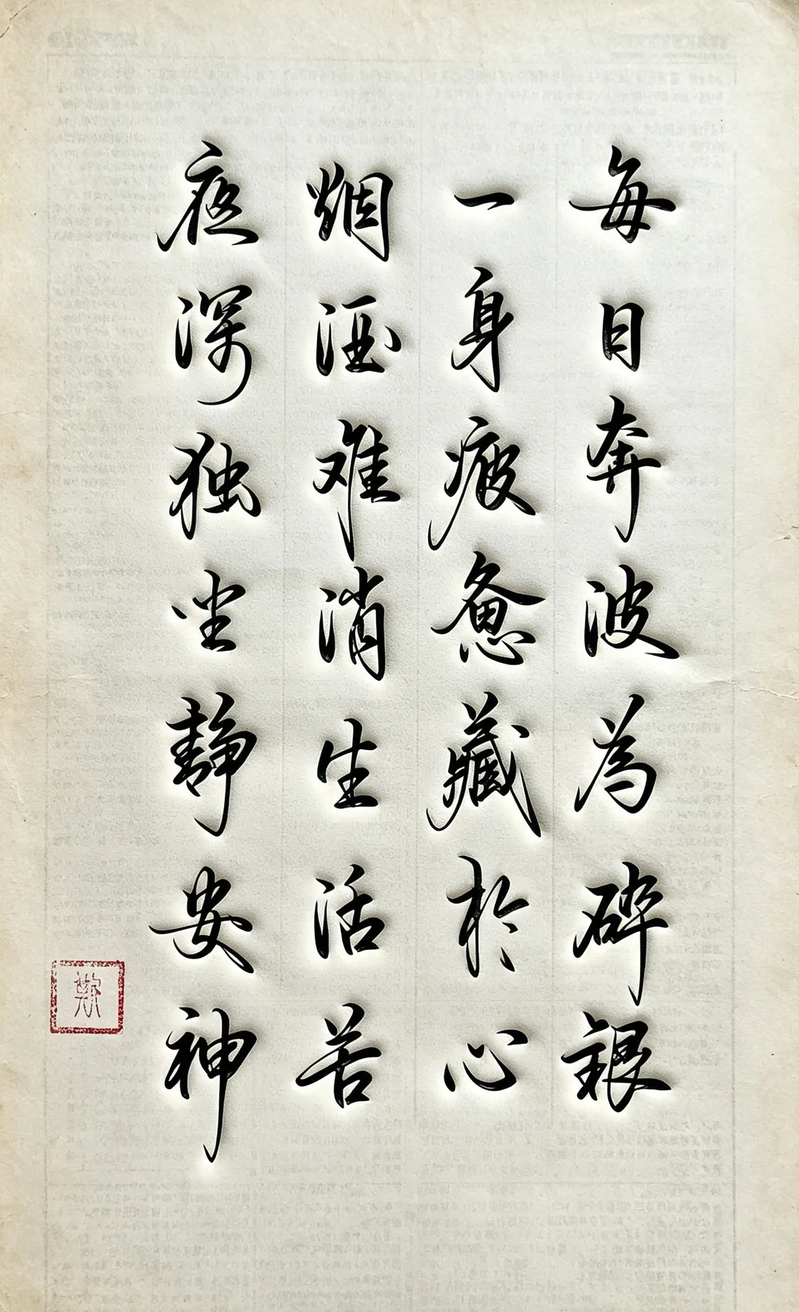 手写 打油诗 生活感悟 写字是一种生活