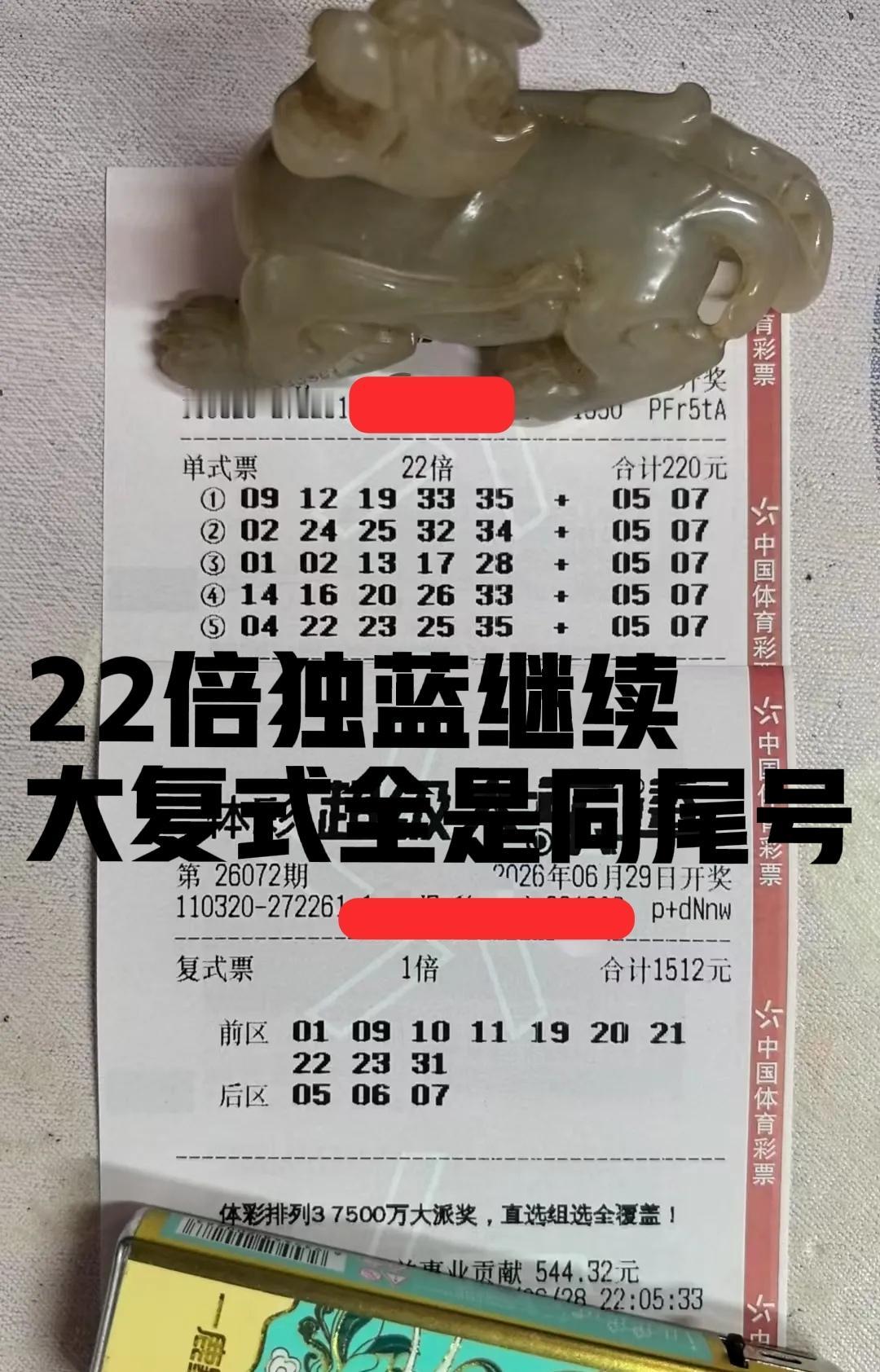 来来来！大家都看过来，大佬的22倍单式票，仅仅只消失了一期之后，现在又回归了！值