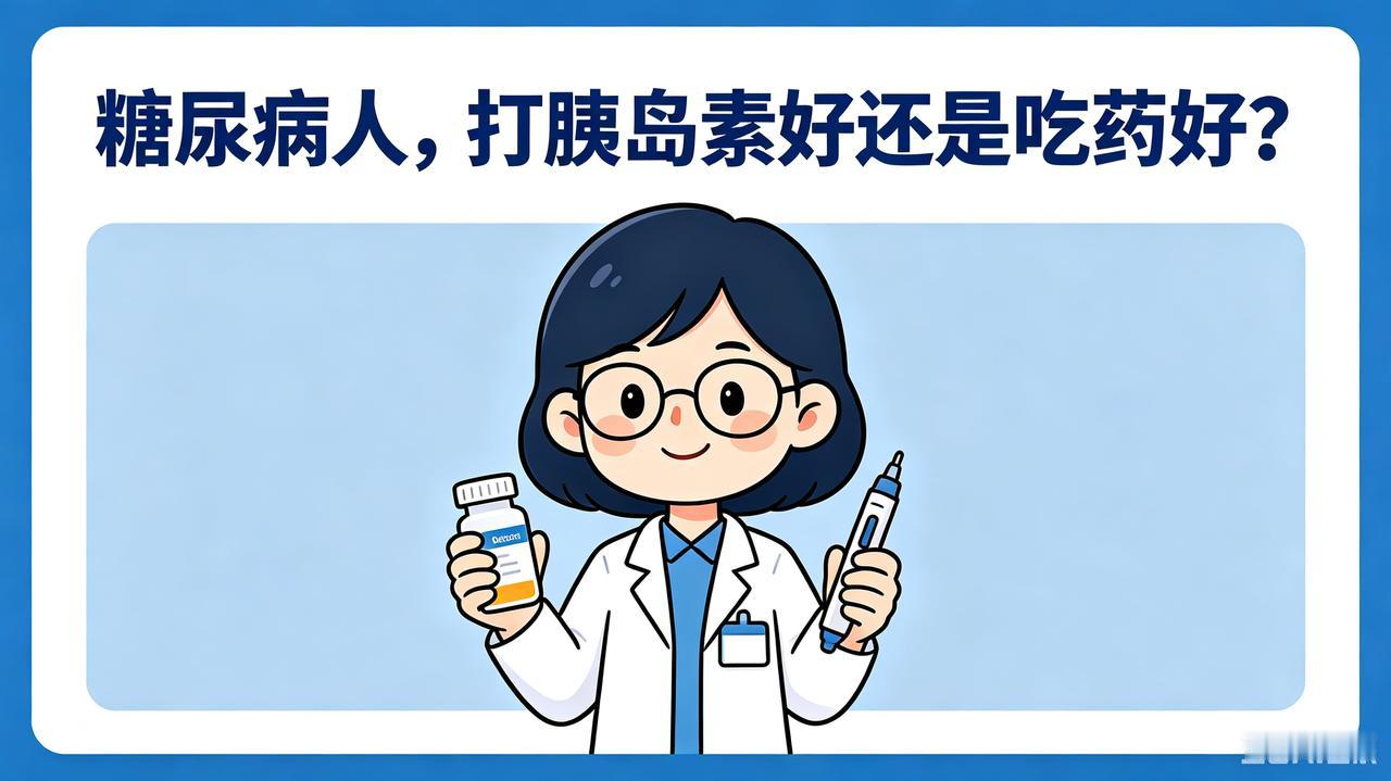 糖尿病人,打胰岛素好还是吃药好?很多糖尿病朋友，天天都在纠结一件事：糖尿病，