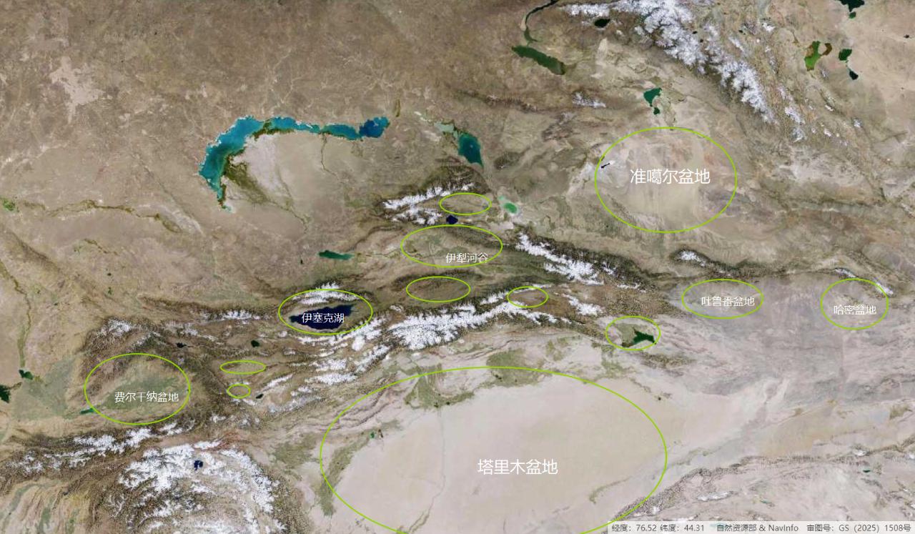 新疆及周边地区，怎么会有这么多盆地？亚欧大陆内部地区，是高山的世界，也是盆地的世