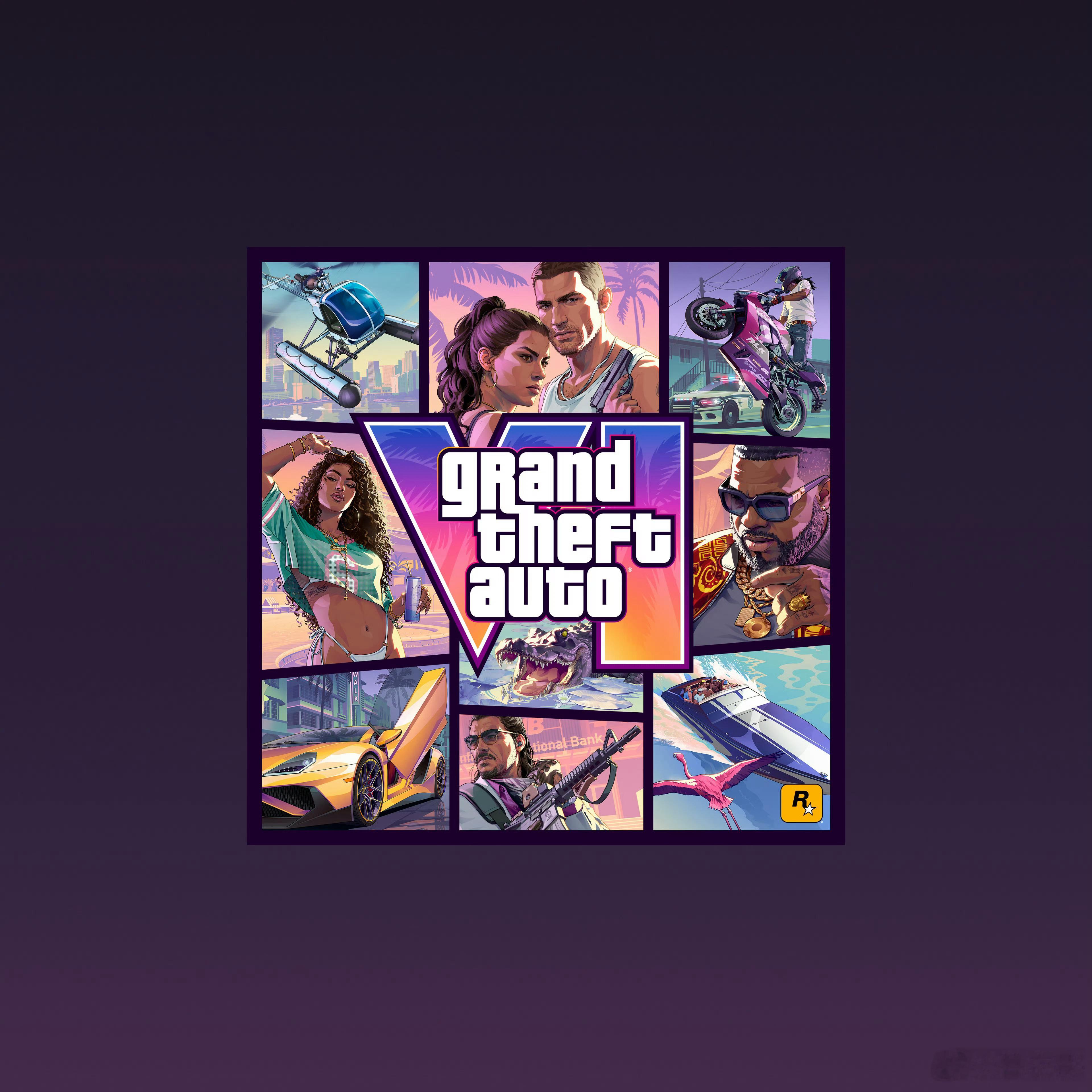 R星官方《GTA6》发布六款不同样式海报！！预购将于6月25日开启，游戏定于11