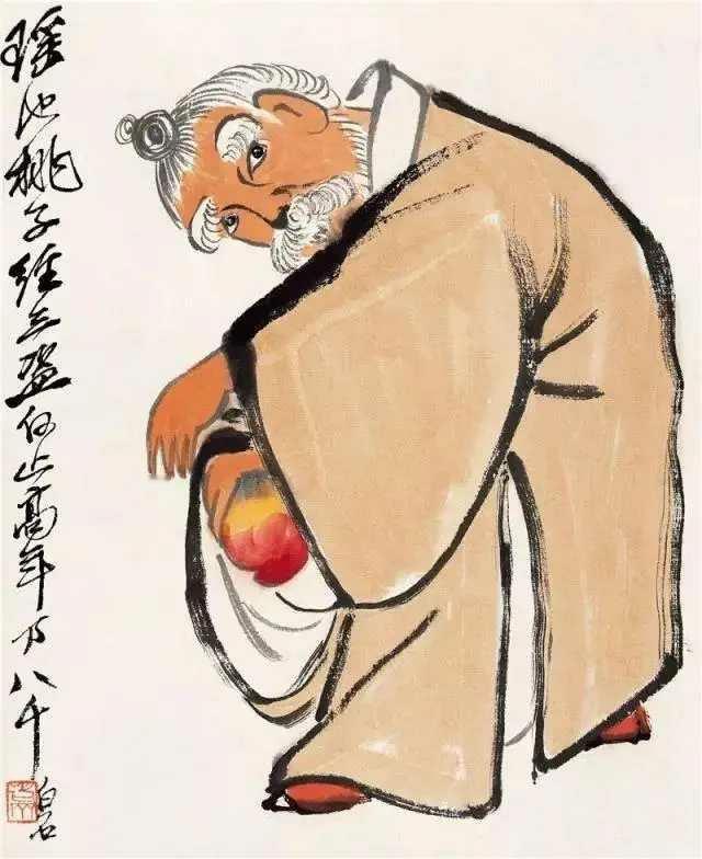 齐白石《人物册》十二开。白石老人笔下的人物画之所以受欢迎，在于来自民间质朴的生活