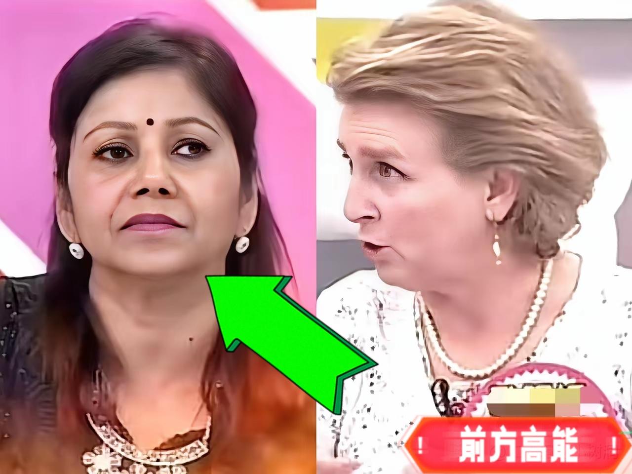 一位美国大妈在节目中当着印度大妈的面，公开蛐蛐印度手抓饭：明明手里有汤勺，但是印