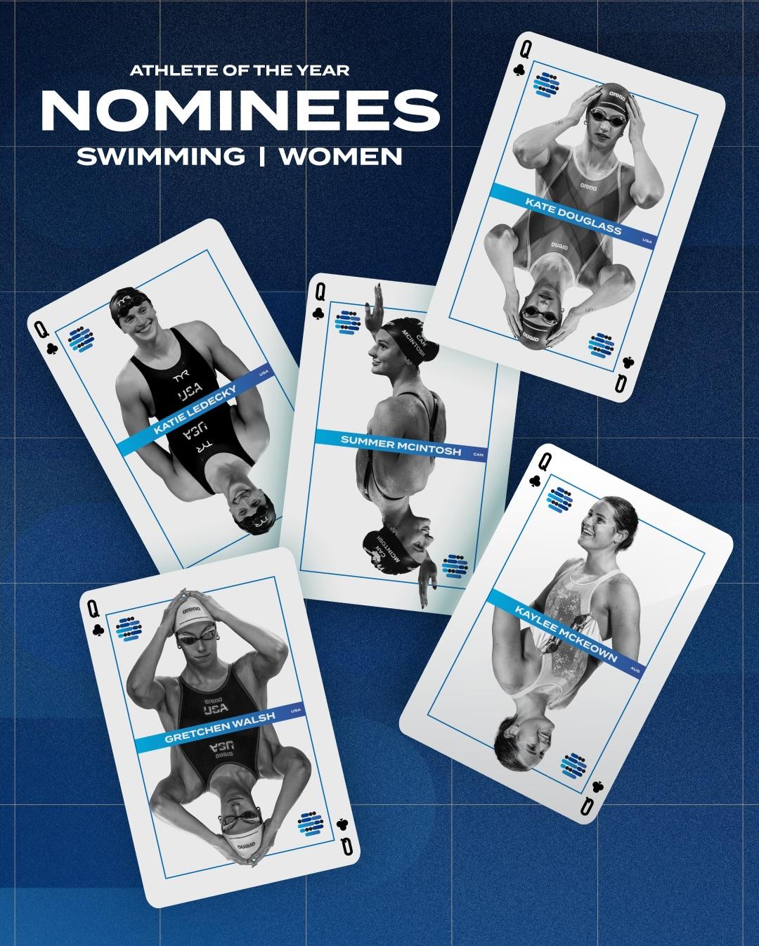 世界泳联公布年度最佳女子游泳运动员提名名单