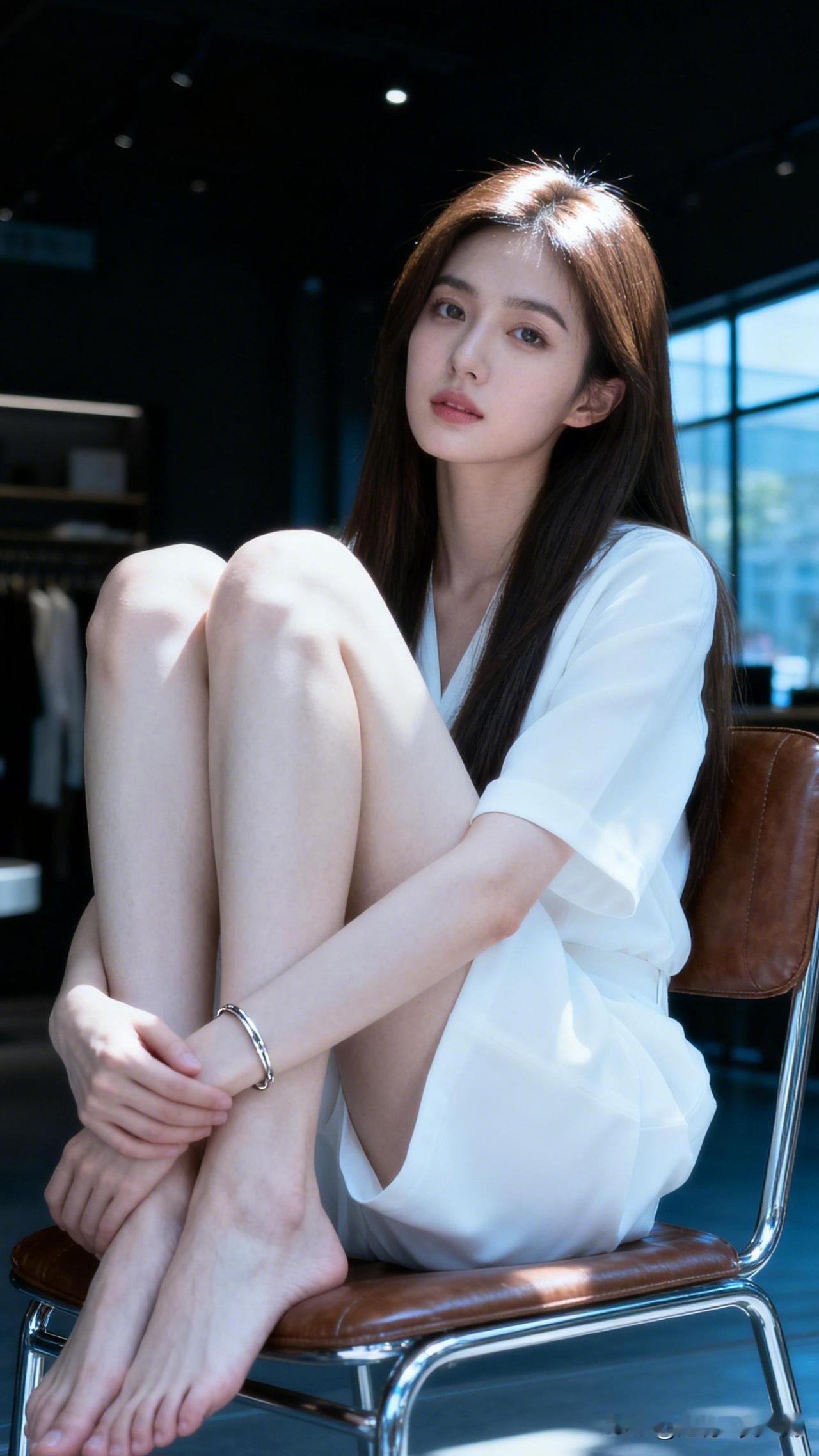 白衣美人坐，静看窗外春。优雅坐姿会体现出魅力吗?白衣少女在阳光下的静谧时光，