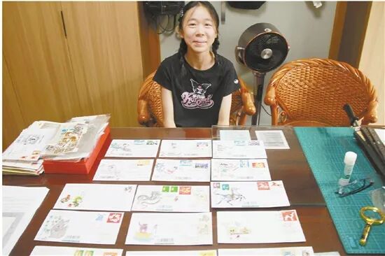 从外婆集邮册里长出的国画梦, 她把童年画进了信封