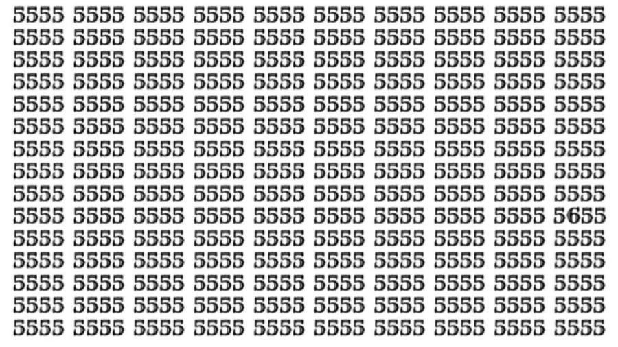 敢来挑战你的眼力极限吗？在这片由“5555”组成的密集数字方阵里，悄悄藏着一
