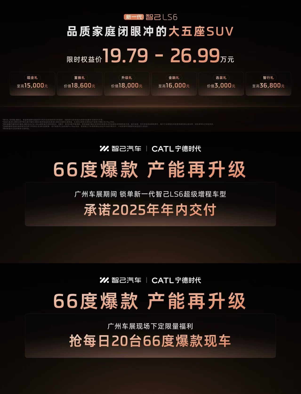 20万级超级爆品新一代智己LS62025年20万级大五座SUV中唯一800V大