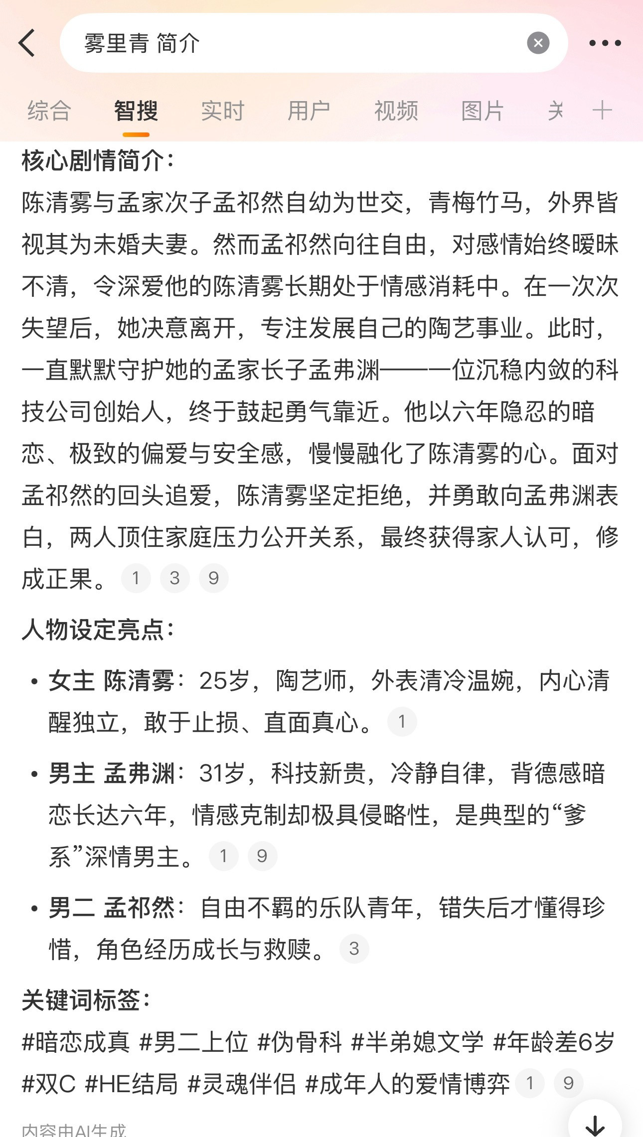 早已相信感觉就是他两，和人设也蛮贴的，好奇男二是谁，前半截剧情三人行小说我觉