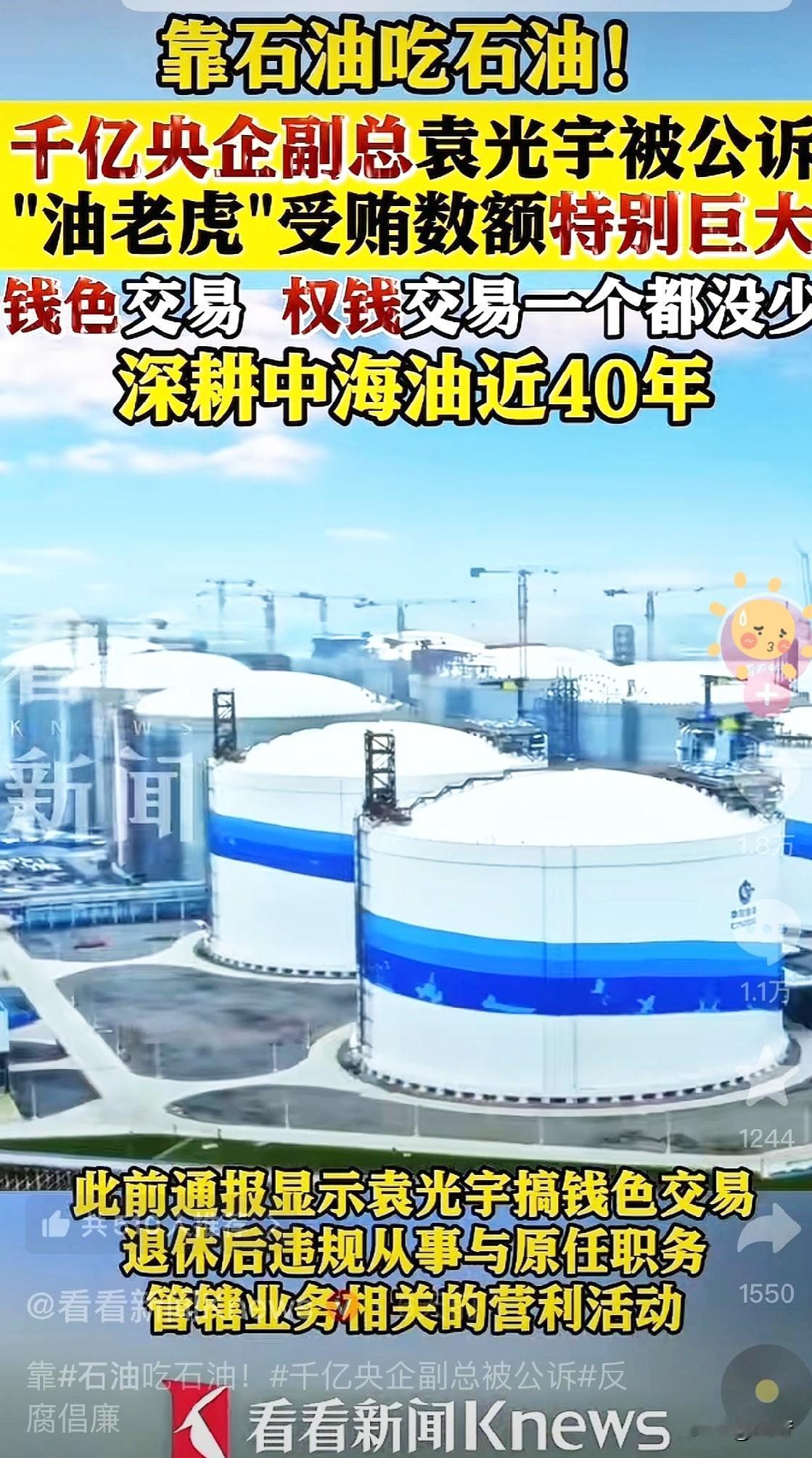 连打两虎：这个才是大虎怪不得油价只有涨没有跌了靠石油吃石油千亿央企副总袁光