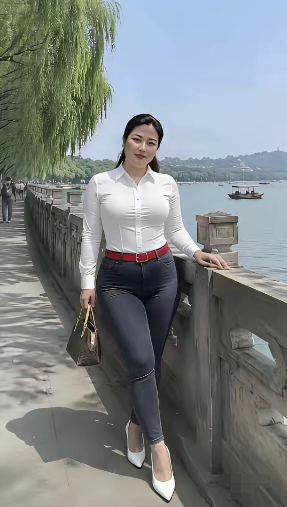 江边遇美女