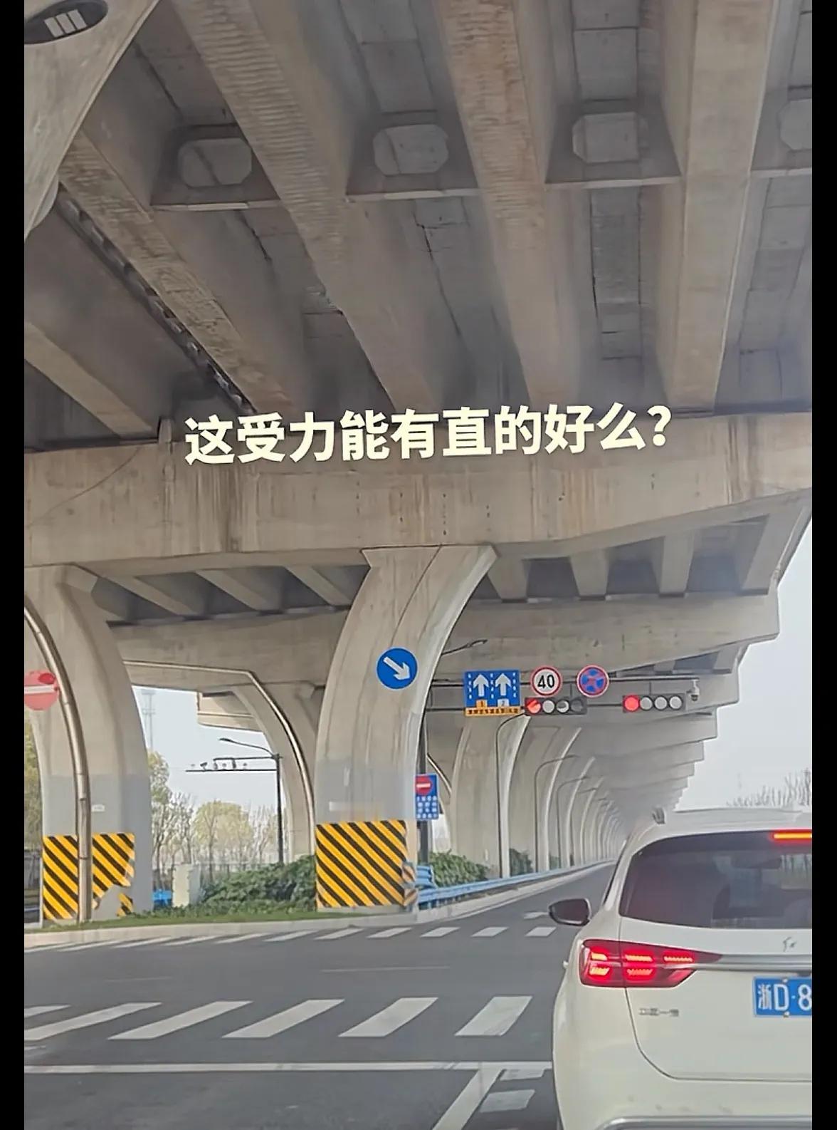 这个桥墩设计的好吗，难道不是直的受力更好，或者“八”字形的是不是也好点呢？