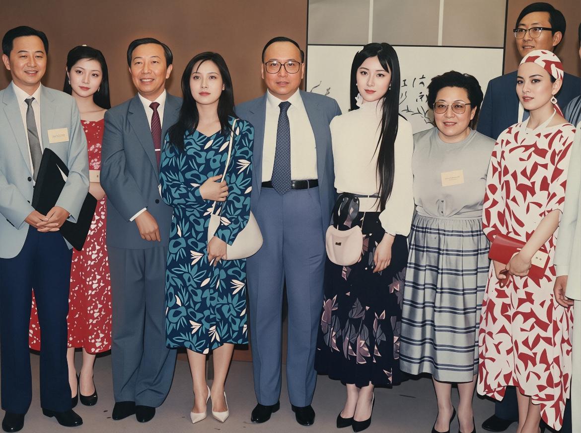 1987年，87版《红楼梦》剧组赴香港宣传，留下这张经典合影。照片中，林黛玉虽然