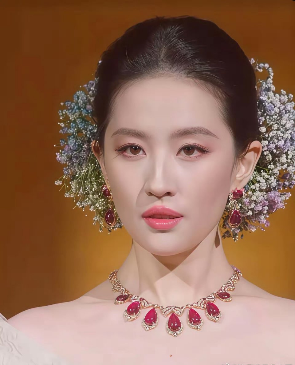 刘亦菲头上的满天星竟然有高奢珠宝的错觉......