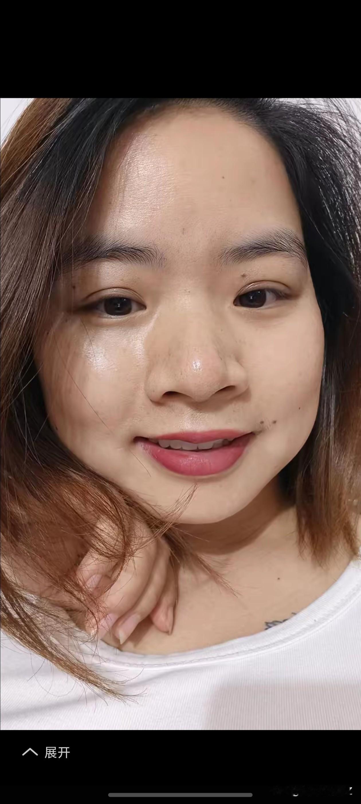 我敢素颜，真实一面，底子好，没办法