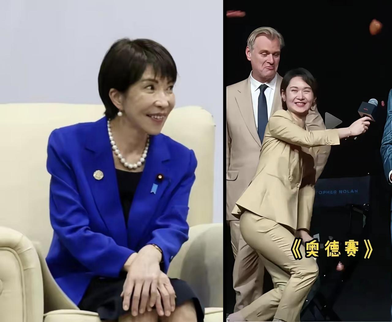 果然很相似。有网友觉得陈璇这个动作表情很像高苗，一对比，果然神似。她们两