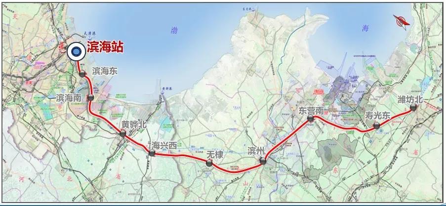 交通天津丨津潍高铁预计2027年实现全部建成通车，天津境内的两座新建高铁站-滨海